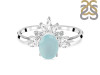 Blue Chalcedony & White Topaz Ring BLX-RR-405.