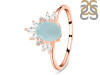 Blue Chalcedony & White Topaz Ring BLX-RR-405.