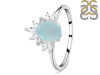 Blue Chalcedony & White Topaz Ring BLX-RR-405.