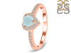 Blue Chalcedony & White Topaz Ring BLX-RR-423.