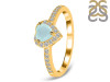 Blue Chalcedony & White Topaz Ring BLX-RR-423.