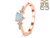 Blue Chalcedony & White Topaz Ring BLX-RR-424.