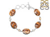 Brecciated Mookaite/Citrine/Pearl Bracelet-BSL BRM-11-4