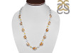Brecciated Mookaite/Biwa Pearl/Citrine Necklace-NSL BRM-12-3