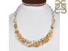 Brecciated Mookaite/Biwa Pearl/Citrine Necklace-NJ BRM-12-7
