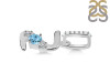 Blue Topaz & White Topaz Alphabet Z Pendant BTZ-RDA-104.
