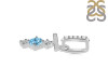 Blue Topaz & White Topaz Alphabet T Pendant BTZ-RDA-98.