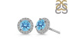 Blue Topaz & White Topaz Stud Earring BTZ-RDE-1259.