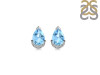 Blue Topaz Stud Earring& White Topaz Stud Earring BTZ-RDE-1262.