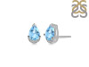 Blue Topaz Stud Earring& White Topaz Stud Earring BTZ-RDE-1262.