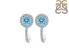 Blue Topaz & White Topaz Stud Earring BTZ-RDE-1264.