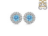 Blue Topaz & White Topaz Stud Earring BTZ-RDE-1268.