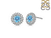 Blue Topaz & White Topaz Stud Earring BTZ-RDE-1268.