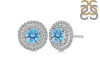 Blue Topaz & White Topaz Stud Earring BTZ-RDE-1271.