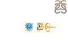 Blue Topaz Stud Earring BTZ-RDE-1321.