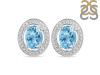Blue Topaz Stud Earring BTZ-RDE-35.