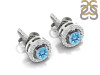 Blue Topaz & White Topaz Stud Earring BTZ-RDE-984.