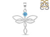Blue Topaz Holy Cross Pendant BTZ-RDN-160-A.