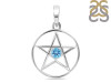 Blue Topaz Pentacle Pendant BTZ-RDN-171.
