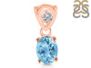Blue Topaz Pendant BTZ-RDP-551-V-LOOP.