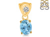 Blue Topaz Pendant BTZ-RDP-551-V-LOOP.