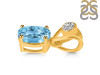 Blue Topaz Pendant BTZ-RDP-551-V-LOOP.
