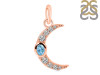 Blue Topaz & White Topaz Pendant BTZ-RDP-691.