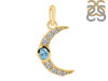 Blue Topaz & White Topaz Pendant BTZ-RDP-691.