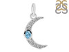 Blue Topaz & White Topaz Pendant BTZ-RDP-691.