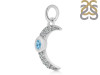 Blue Topaz & White Topaz Pendant BTZ-RDP-691.