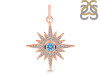 Blue Topaz & White Topaz Pendant BTZ-RDP-693.