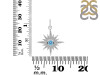 Blue Topaz & White Topaz Pendant BTZ-RDP-693.