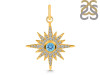 Blue Topaz & White Topaz Pendant BTZ-RDP-693.
