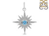 Blue Topaz & White Topaz Pendant BTZ-RDP-693.