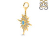 Blue Topaz & White Topaz Pendant BTZ-RDP-693.
