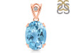 Blue Topaz Pendant BTZ-RDP-744-V-LOOP.