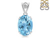 Blue Topaz Pendant BTZ-RDP-744-V-LOOP.