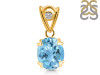 Blue Topaz Pendant BTZ-RDP-749-V-LOOP.