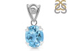 Blue Topaz Pendant BTZ-RDP-749-V-LOOP.
