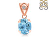Blue Topaz Pendant BTZ-RDP-750-V-LOOP.