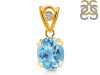 Blue Topaz Pendant BTZ-RDP-750-V-LOOP.