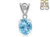 Blue Topaz Pendant BTZ-RDP-750-V-LOOP.
