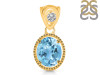 Blue Topaz Pendant BTZ-RDP-755-V-LOOP.