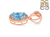 Blue Topaz Pendant BTZ-RDP-755-V-LOOP.