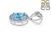 Blue Topaz Pendant BTZ-RDP-755-V-LOOP.