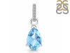 Blue Topaz & White Topaz Pendant BTZ-RDP-757-CZ.