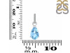 Blue Topaz & White Topaz Pendant BTZ-RDP-757-CZ.