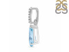 Blue Topaz & White Topaz Pendant BTZ-RDP-757-CZ.