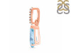 Blue Topaz & White Topaz Pendant BTZ-RDP-757-CZ.