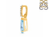Blue Topaz & White Topaz Pendant BTZ-RDP-757-CZ.